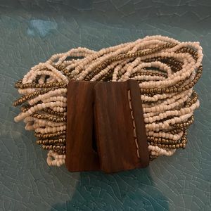 Bracelet - wood and beads